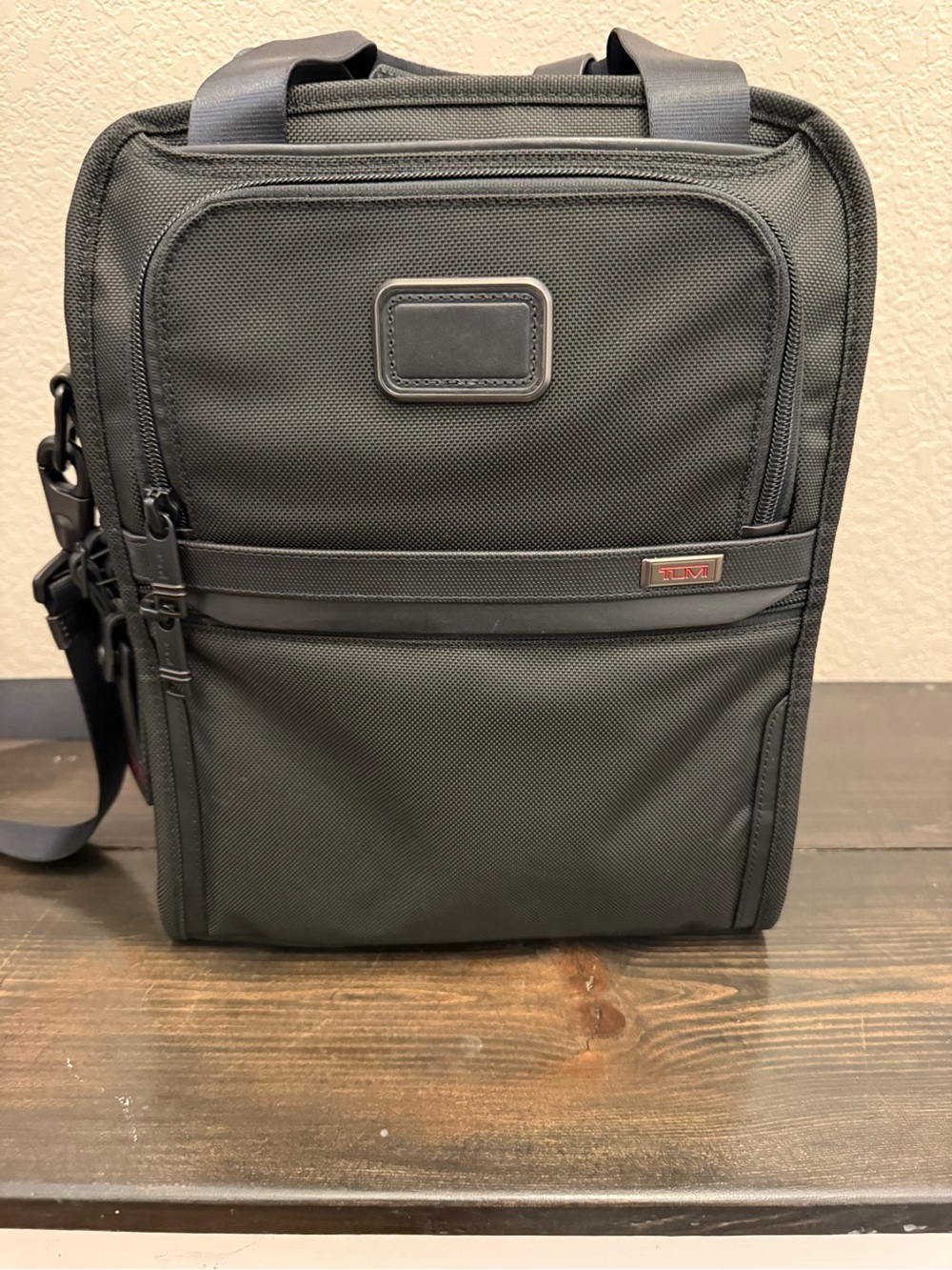 Tumi Black Vertical Laptop Messenger Bag